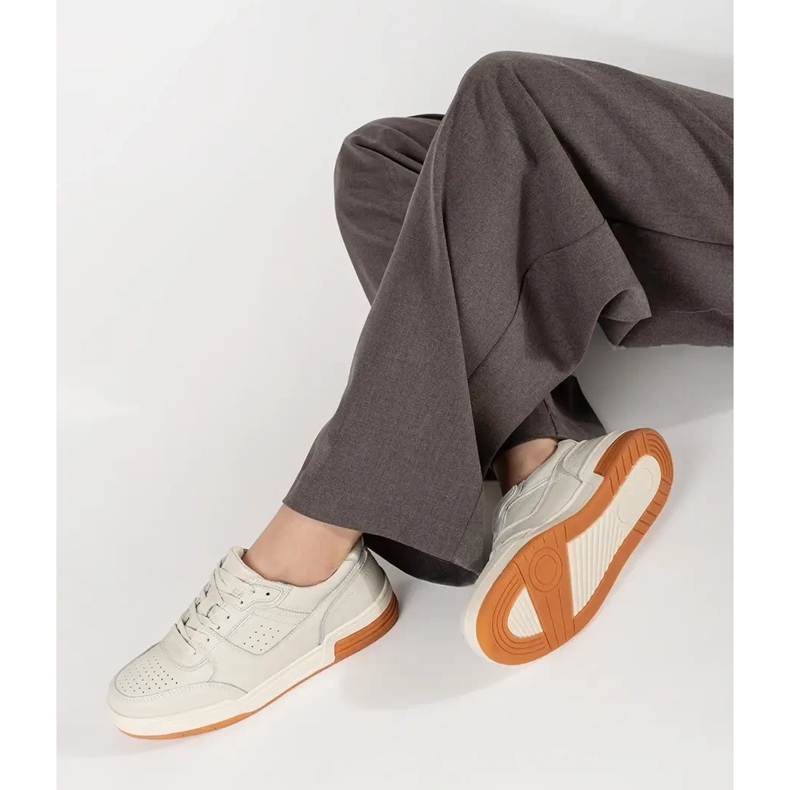 Világos bézs platformú tornacipő 1