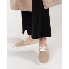 Goodin Bézs nyitott, természetes bőrből készült cipők 2