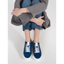 Goodin Kék cipők egy vastag talpon 1