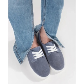 Goodin Kék, nyitott, természetes bőrből készült cipők 1