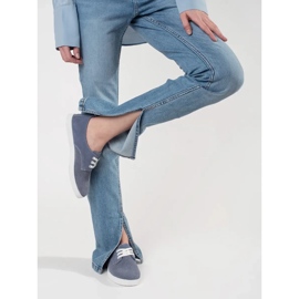 Goodin Kék, nyitott, természetes bőrből készült cipők 2