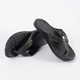 Fekete férfiak flip -flops 1