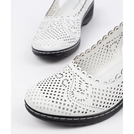 Goodin Fehér ék szandál nyitott sarkú 1