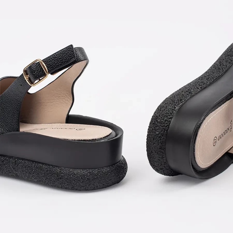 Goodin Fekete kényelmes női szandál 1