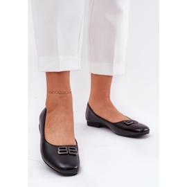 Vinceza Elegáns női balerinák VinZ 62206 dekorációval fekete 2