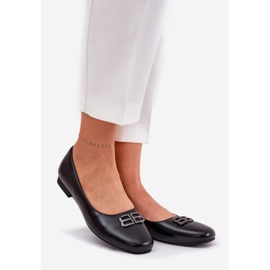 Vinceza Elegáns női balerinák VinZ 62206 dekorációval fekete 1