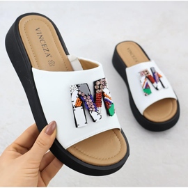 Női fehér papucs VinceZa 66623 1