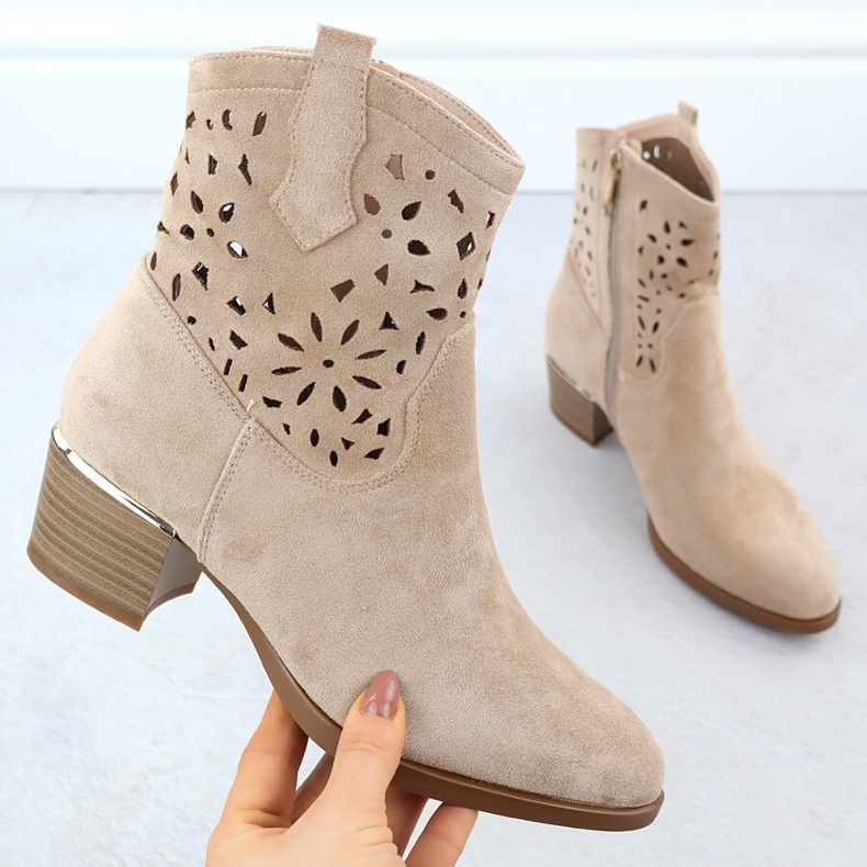 Vinceza Női nyílt munkás csizma bézs bézs vince című 58452 1