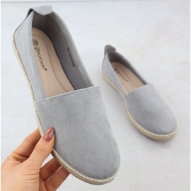 Espadrilles női csúszó velúr szürke potocki py16332 1