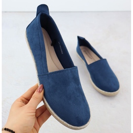A női espadrilles behelyezett velúr sötétkék potocki py16332 1