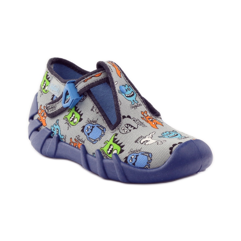 Papucs fiú lények Befado 110p308 szürke kék 1 Papucs fiú lények Befado 110p308 szürke kék 1