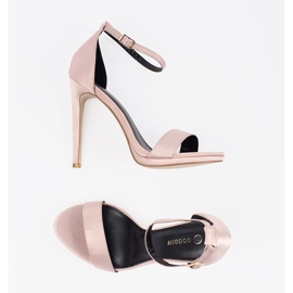 Shelovet női magassarkú szandál rózsaszín 2