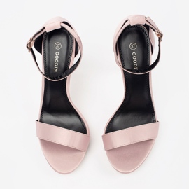 Shelovet női magassarkú szandál rózsaszín 1