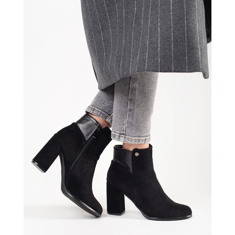 Goodin Fekete velúr bokacsizma 1