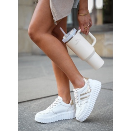 Női cipők az aranyplatformon aranysárga 2