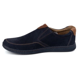KOMODO Férfi bőr cipő alkalmi 854/2 Navy Blue kék 1