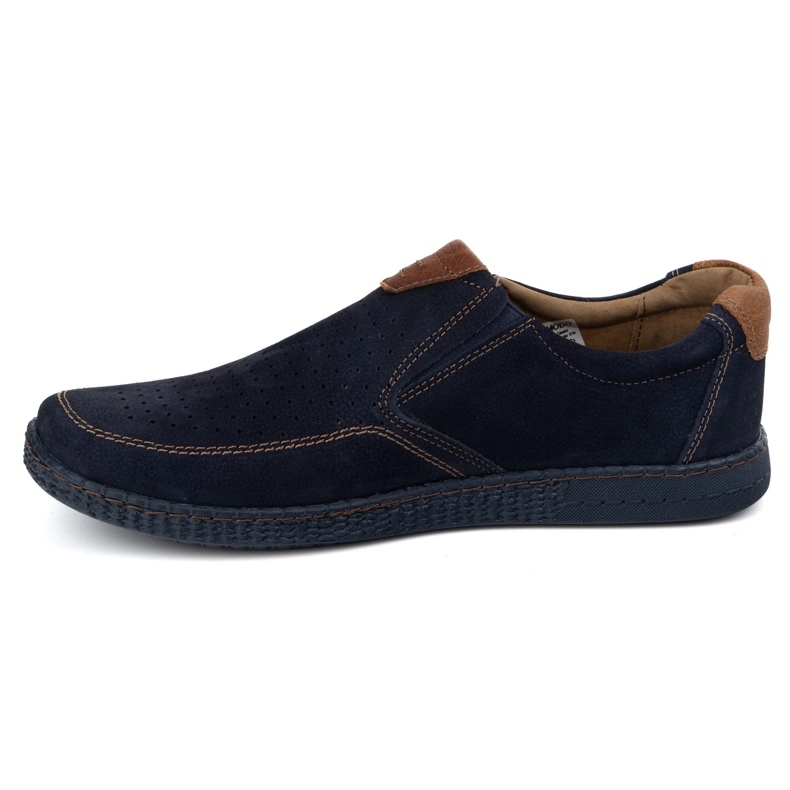 KOMODO Férfi bőr cipő alkalmi 854/2 Navy Blue kék 1