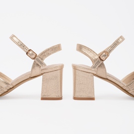 Goodin Arany fényes szandál a oszlopon aranysárga 1