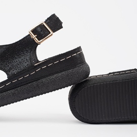 Goodin Fekete szandál egy könnyű platformon 1