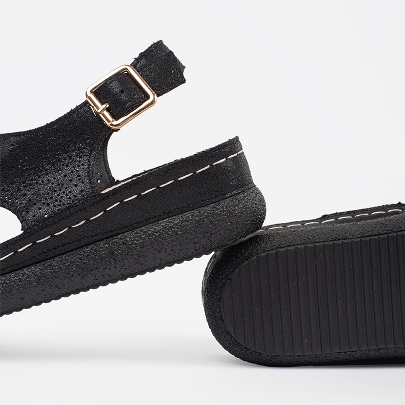 Goodin Fekete szandál egy könnyű platformon 1 Goodin Fekete szandál egy könnyű platformon 1