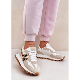 Cipők sportcipők női bézs leopárd nyomtatás 2