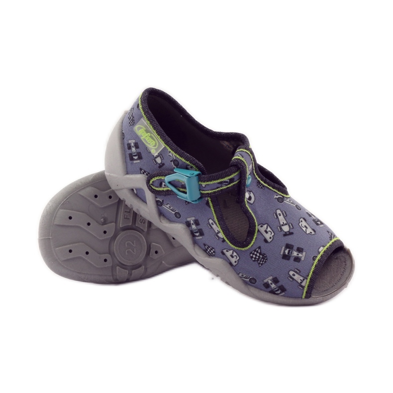 Befado papucs 217p092 chasers zöld szürke fekete fehér 3