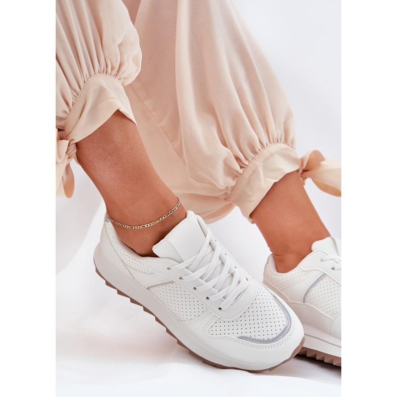 Női Platform Sportcipő Fehér 2