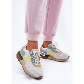 Big Star Női velúr cipők nagy csillag RR274244 Hi-Polish szürke-sárga rendszer 2