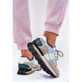 Big Star Női velúr cipők nagy csillag RR274245 Hi-Polish System szürke-kék 2