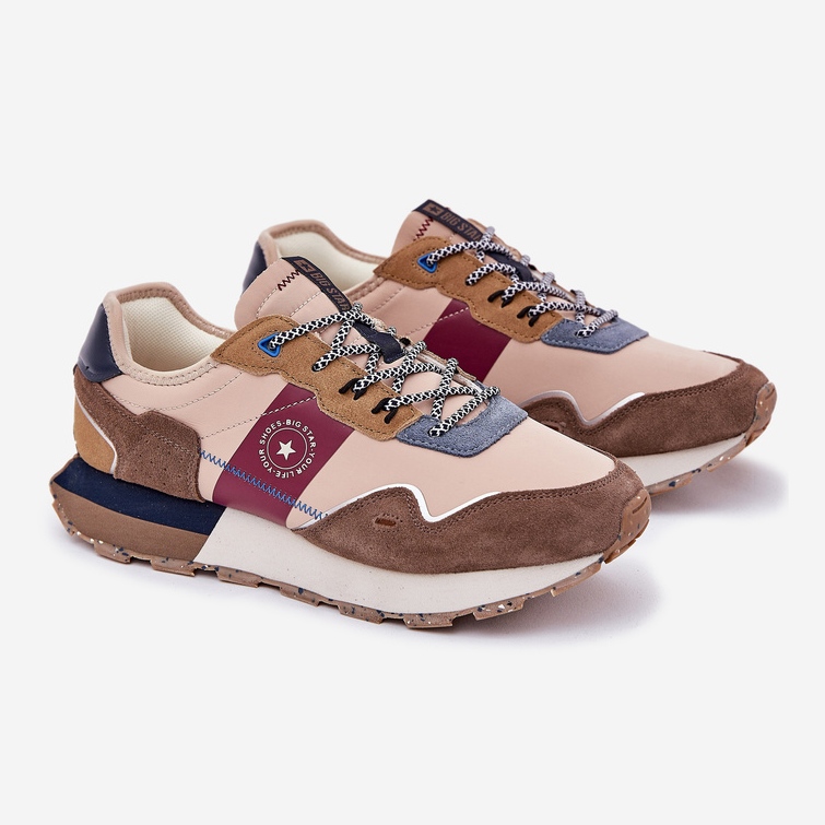 Férfi velúr cipők az RR174475 Big Star-on Hi-Polish bézs rendszer 1