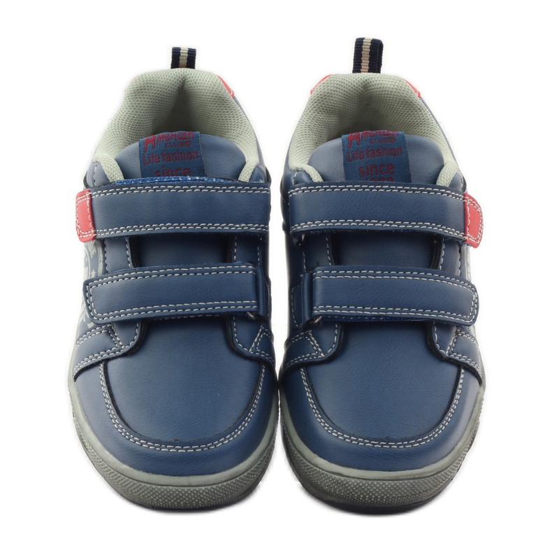 American Club Amerikai CA51 tépőzáras sportcipő piros sokszínű szürke 4