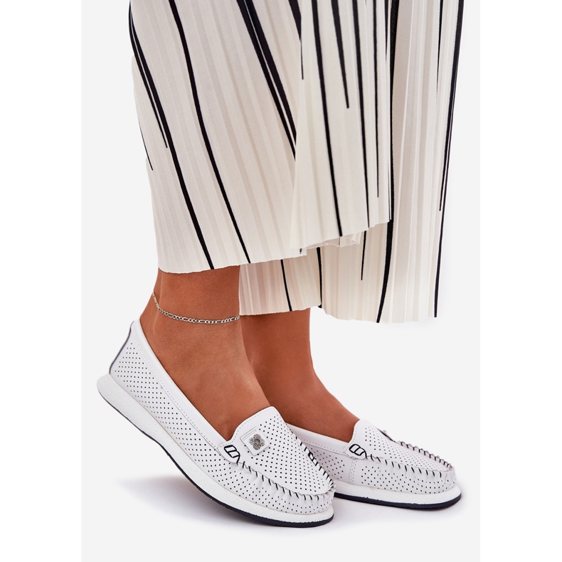 S.Barski Női bőr kekszek S. Barski LR51-673 Fehér 1