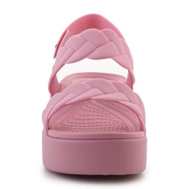 Crocs Brooklyn szövött alacsony ék 209977-6xx szandál rózsaszín 2