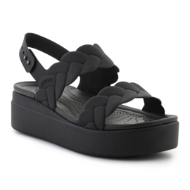 Crocs Sandals Brooklyn szövött alacsony ék 209977-060 fekete 1
