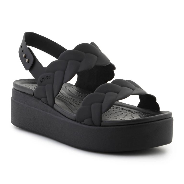 Crocs Sandals Brooklyn szövött alacsony ék 209977-060 fekete 1