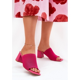 Női magas rangú papucs rózsaszín 2