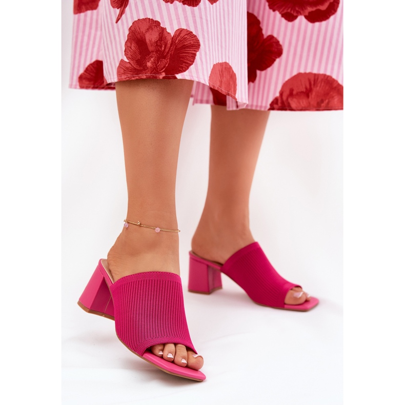 Női magas rangú papucs rózsaszín 2