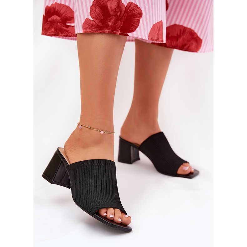 Fekete Pistil női magas sarkú cipő 2