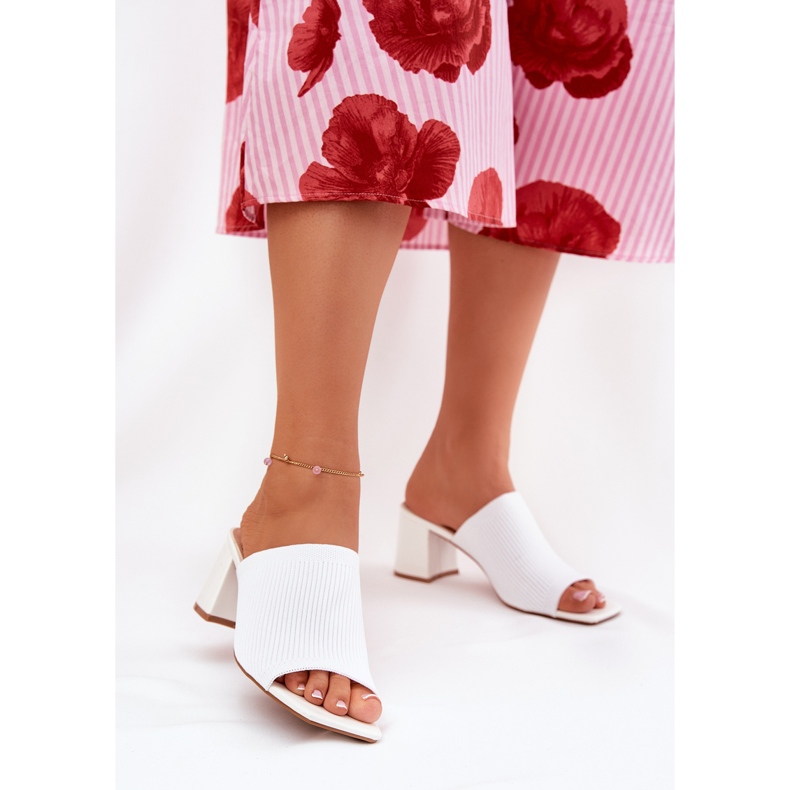 Női magas rangú papucs fehér 2 Női magas rangú papucs fehér 2