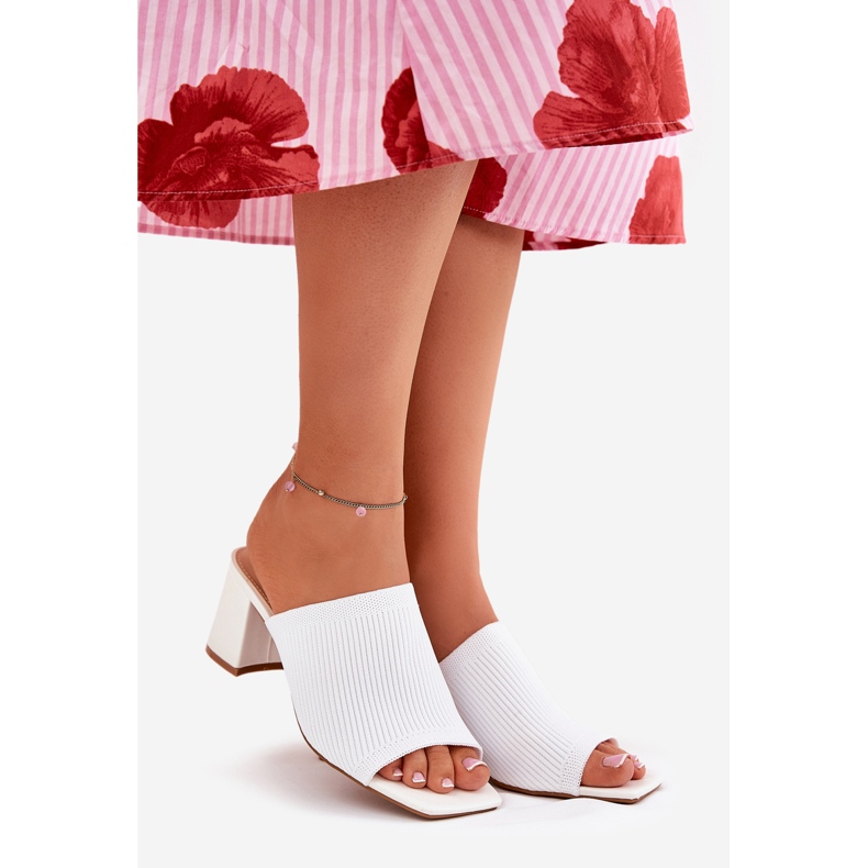 Női magas rangú papucs fehér 1 Női magas rangú papucs fehér 1