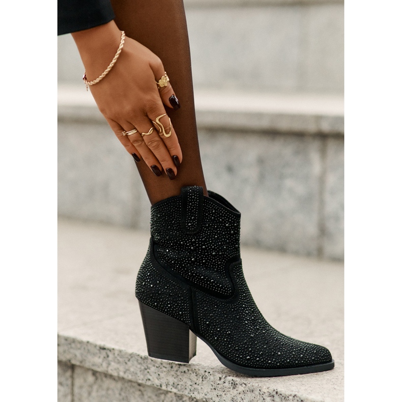 Díszített női csizma, magas sarkú cipővel, szerszámokkal a Spitz S.Barski Hy42-121 fekete-ban 6