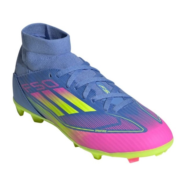 Adidas F50 Liga FG/Mg Mid JP7264 labdarúgó cipő kék 2
