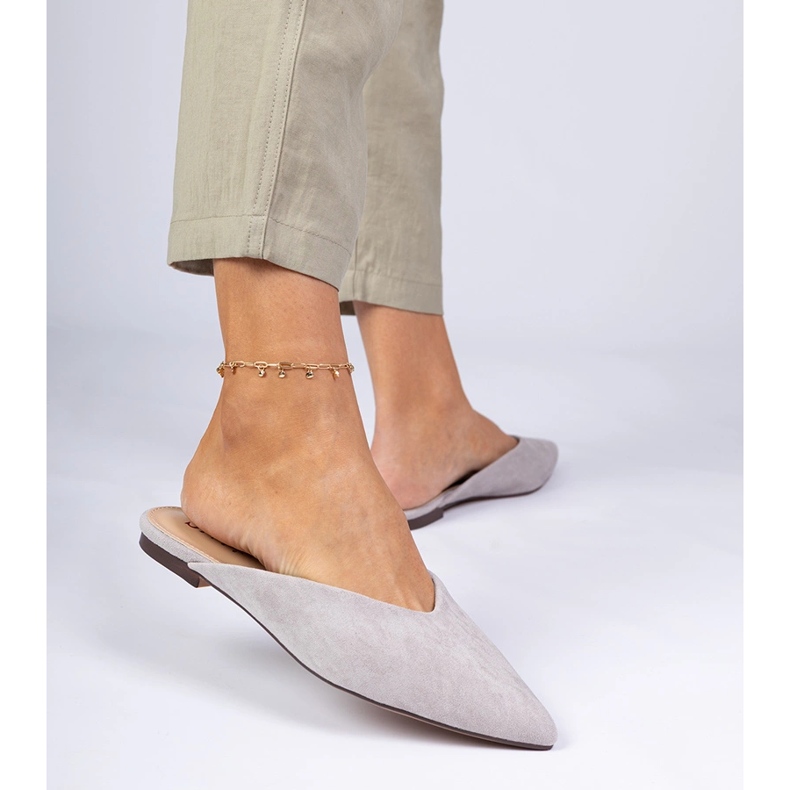 Elegáns szürke papucs, ekozamszu 1