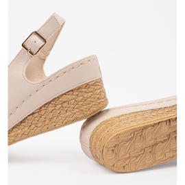 Goodin Könnyű -szandál alacsony ékön bézs 2