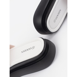 Goodin Fehér és fehér kényelmes papucs a peronon 2