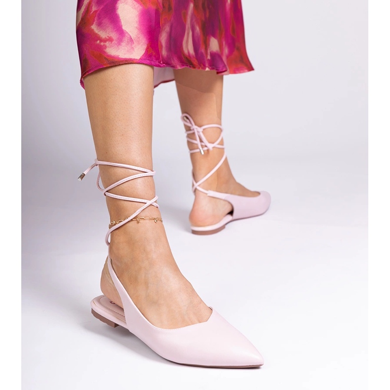 Rózsaszín lapos sarkú, öko -léből készül 1