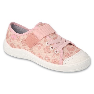 Befado gyerekpapucs tépőzárral 351Y033, rózsaszín pillangóval 1 Befado gyerekpapucs tépőzárral 351Y033, rózsaszín pillangóval 1