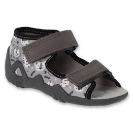 Befado gyerekpapucs bőr betéttel 350P047 szürke 1