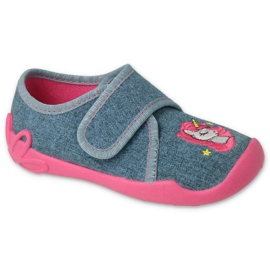 Befado gyermek papucs 122x016 szürke egyszarvú 1