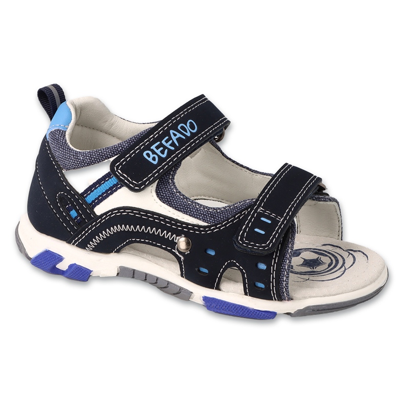 Befado gyerek szandál, bőr talpbetét, 170X104, sötétkék 1